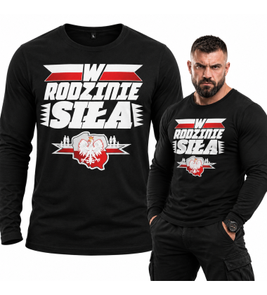LONGSLEEVE W Rodzinie Siła 2 biały napis